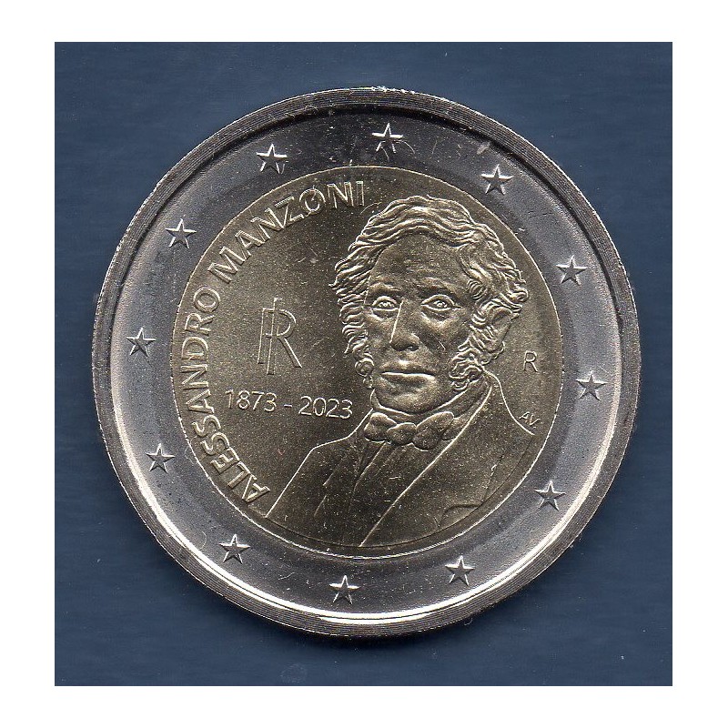 2 euro commémorative Italie 2023 Alessandro Manzoni piece de monnaie €