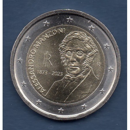 2 euro commémorative Italie 2023 Alessandro Manzoni piece de monnaie €