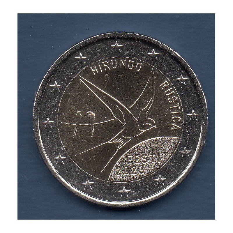 2 euro commémorative Estonie 2023 Hirondelle Rustique piece de monnaie €