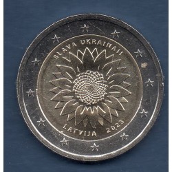2 euro commémorative Lettonie 2023 Tournesol Ukrainien piece de monnaie €