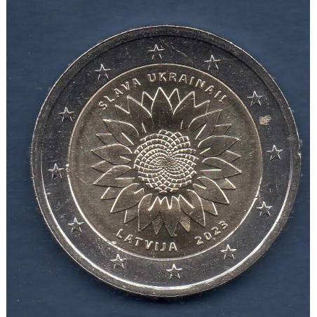 2 euro commémorative Lettonie 2023 Tournesol Ukrainien piece de monnaie €