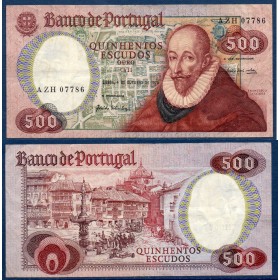 Portugal P.177a, TB Billet de 500 Escudos 1979  Francisco Sanches