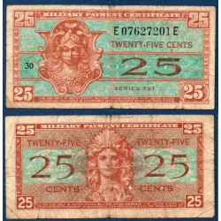 Etats Unis Pick N°M31 serie 521, B Billet de banque de 25 cents 1954-1958