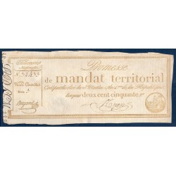 250 francs avec série Promesse de mandat territorial 28 ventose an 4 Sup+ signature Meven