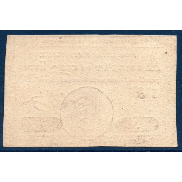 Assignat 5 livres 27.6.1792 Spl signature Corsel mus 37