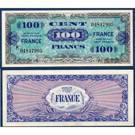 100F France série 8 Sup- 1945 Billet du trésor Central