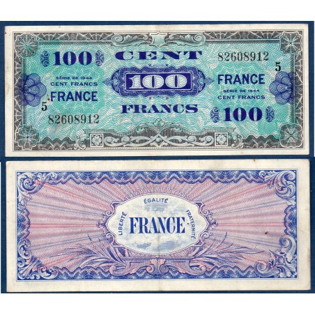100F France série 5 TTB 1945 Billet du trésor Central
