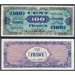 100F France série 4 TTB 1945 Billet du trésor Central