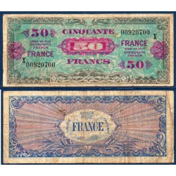 50 Francs France série X B 1945 Billet du trésor Central