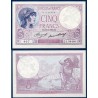 5 Francs Violet TTB+ 29.6.1933 Billet de la banque de France