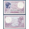 5 Francs Violet TTB+ 29.6.1933 Billet de la banque de France