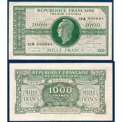 1000 Francs Marianne Sup 1945 série A Billet du trésor Central