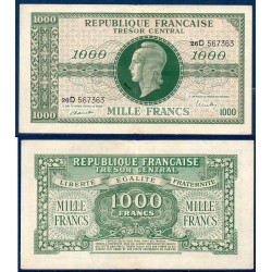 1000 Francs Marianne Sup- 1945 série D Billet du trésor Central