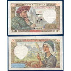 50 Francs Jacques Coeur TTB 15.5.1942 Billet de la banque de France