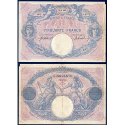 50 Francs Bleu et Rose TB 19.8.1919 Billet de la banque de France