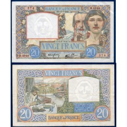 20 Francs Science et Travail TTB 17.7.1941 Billet de la banque de France