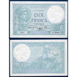 10 Francs Minerve TTB+ 26.9.1940 Billet de la banque de France
