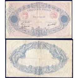 500 Francs Bleu et Rose TB 11.2.1927 Billet de la banque de France