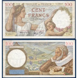 100 Francs Sully TTB- 11.7.1940 Billet de la banque de France