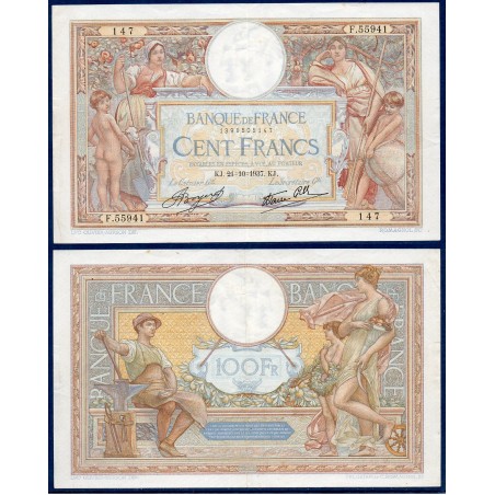 100 Francs LOM TTB 21.10.1937 Billet de la banque de France