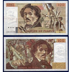 100 Francs Delacroix TB 1978 Billet de la banque de France