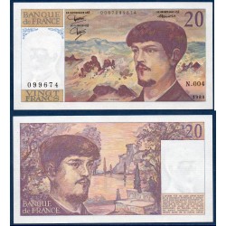 20 Francs Debussy Sup+ 1980 Billet de la banque de France