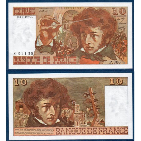 10 Francs Berlioz SPL 6.7.1978 Billet de la banque de France