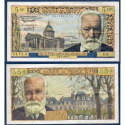 5 Nouveaux Francs Victor Hugo TTB- 5.3.1955 Billet de la banque de France