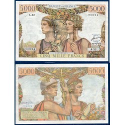 5000 Francs Terre et Mer TTB 10.3.1949 Billet de la banque de France
