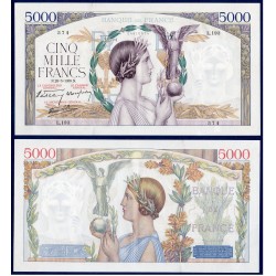 5000 Francs La Victoire Sup- 25.5.1939 Billet de la banque de France
