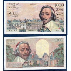 1000 Francs Richelieu TTB 2.12.1954 Billet de la banque de France