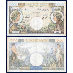 1000 Francs Commerce et industrie TTB 6.2.1941 Billet de la banque de France