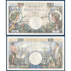 1000 Francs Commerce et industrie Spl 6.7.1944 Billet de la banque de France