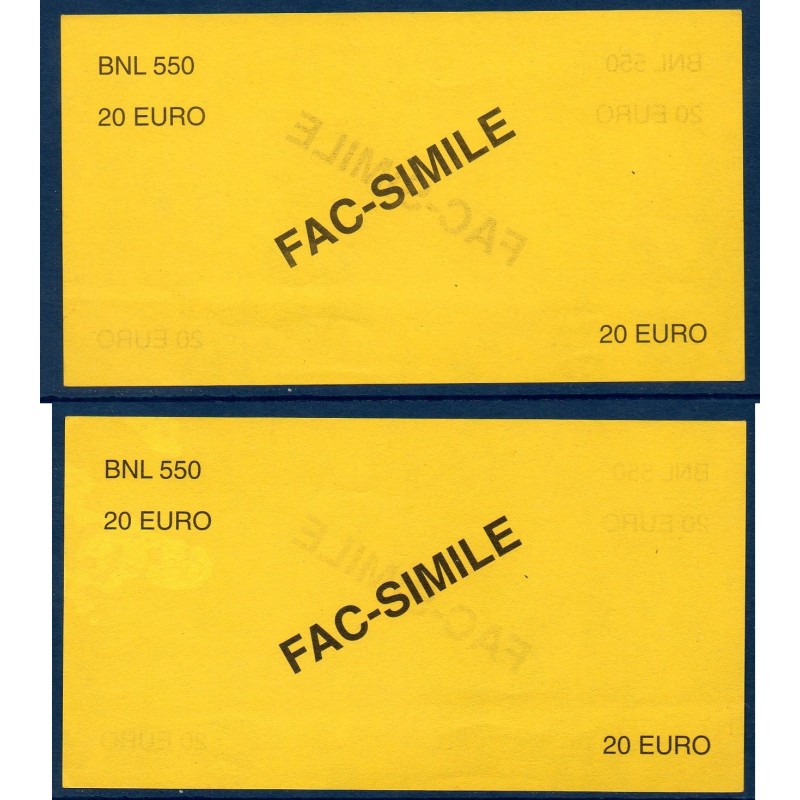 20 euros De La Rue ND Neuf billet Fac Similé