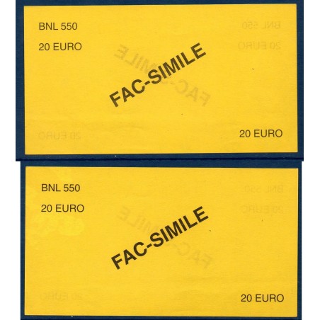 20 euros De La Rue ND Neuf billet Fac Similé