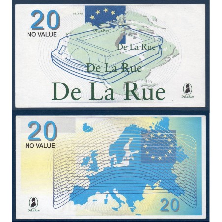 20 euros De La Rue ND Neuf billet Fantaisie