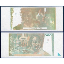 Essai 1000 francs Balzac non numéroté non coupé SPL 1980 Billet de la banque de France