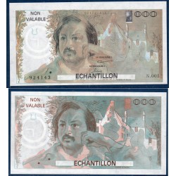 Essai 1000 francs Balzac numéroté N001 SPL 1980 Billet de la banque de France