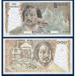 Essai 1000 francs Balzac numéroté R001 SPL 1980 Billet de la banque de France