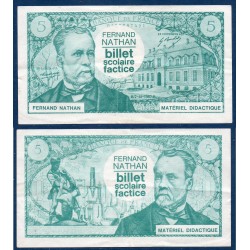 5 francs Pasteur TTB Billet Scolaire Nathan factice