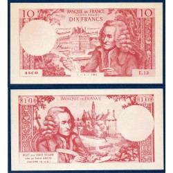 10 francs Voltaire Neuf Billet Scolaire Asco factice
