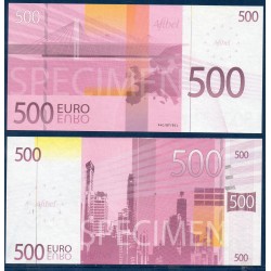 spécimen Afibel 500 euros Rose Neuf Billet