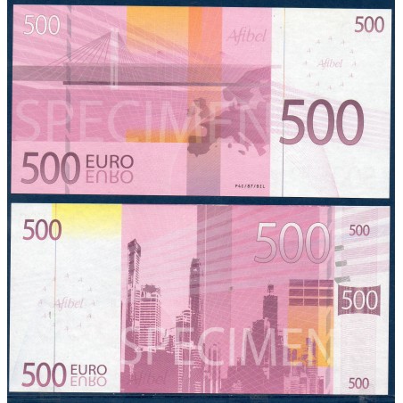 spécimen Afibel 500 euros Rose Neuf Billet