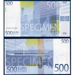 spécimen Afibel 500 euros bleu Neuf Billet