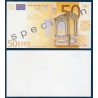 spécimen non officiel uniface 50 euros Neuf Billet