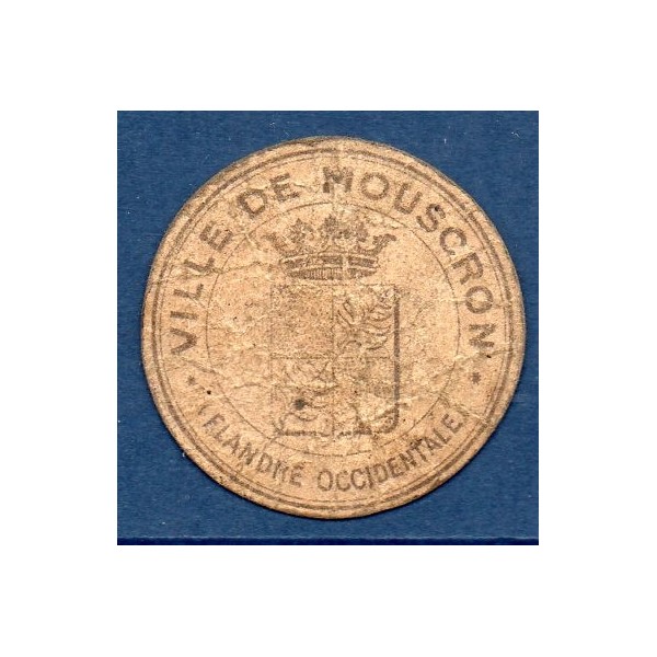 Bon de ville de mouscron (Belgique) 5 centimes TB 1916 Billet