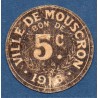 Bon de ville de mouscron (Belgique) 5 centimes TB 1916 Billet