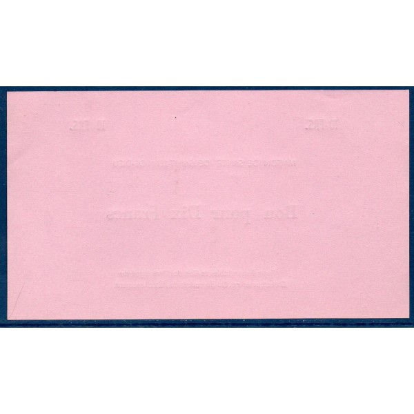 Maison de santé de Saint-Jean de Dieu 10 francs neuf 1920 Bon billet