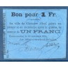 Clermont-oise 1 franc large 1870 TTB Billet de guerre