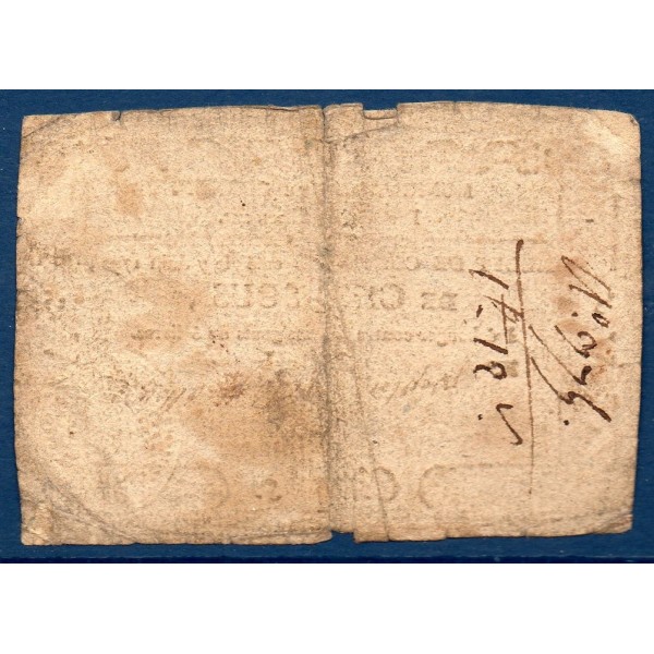 5 sols Cornon (Cournon d'Auvergne) 1792 B Billet de confiance